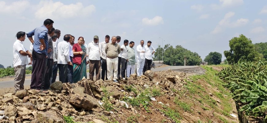 अर्चना चिटनिस ने ईच्छापुर-इंदौर हाईवे पर देखी ग्रामीणों की आवागमन जरूरत, अधिकारियों को दिए निर्देश