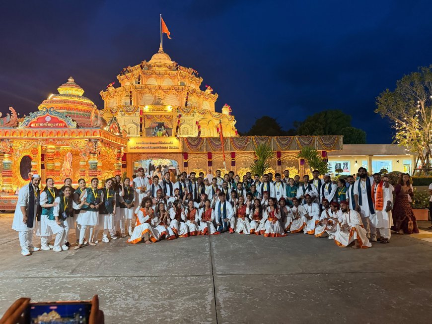 थाईलैंड गणेश विसर्जन में गूंजी इंदौर के ढोल की धमक , 30 वादकों का दल फुकेट पहुंच