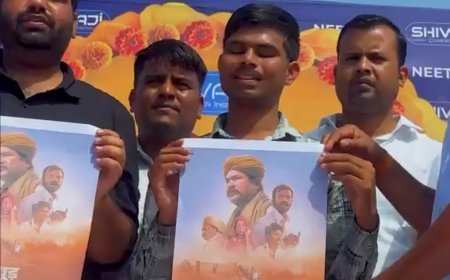 हनुमान अंश फेम गायक सुनील लोधी ने राजस्थानी फिल्म धूड़ की टीम से की मुलाकात