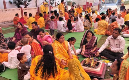 बुरहानपुर में गायत्री शक्तिपीठ पर  महायज्ञ और 500 से अधिक साधकों का नौ दिवसीय अनुष्ठान शुरू