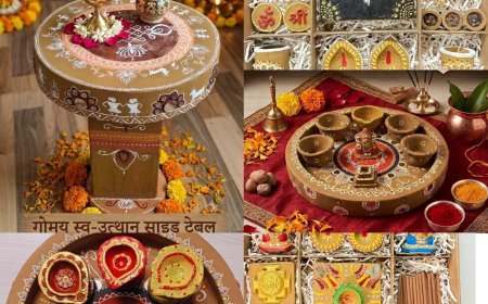 शुद्ध गोमय (गोबर) से बहुत ही कलात्मक, पवित्र और पर्यावरण-अनुकूल दीवाली उत्पाद व हैम्पर्स तैयार