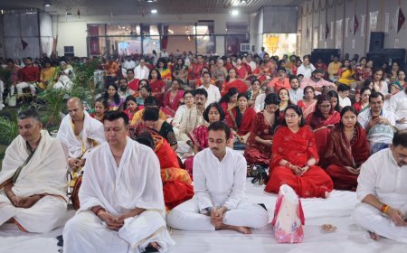 आर्ट ऑफ लिविंग इंदौर के शारदीय नवरात्रि महोत्सव का भव्य समापन, 700 श्रद्धालु हुए शामिल