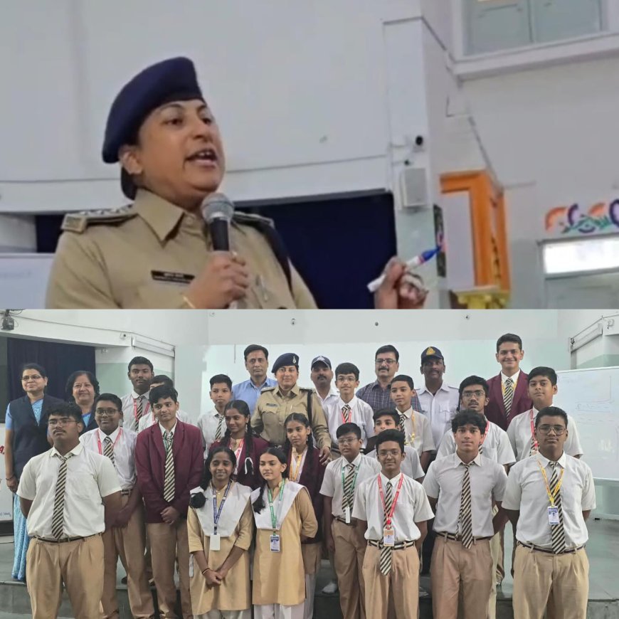 सराफा विद्या निकेतन में विद्यार्थियों ने सीखा सड़क सुरक्षा का पाठ