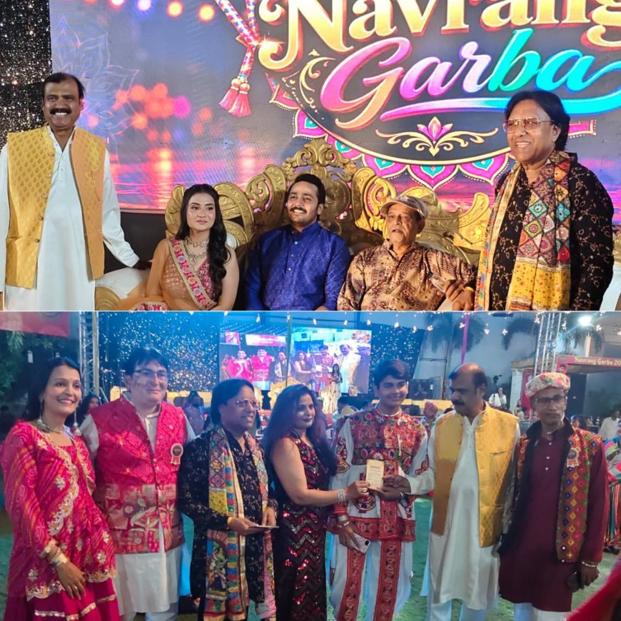 नवरंग गरबा महोत्सव में पहुंचे फ़िल्मी कलाकारों ने भी किया शहर के गरबा प्रेमियों संग डांडिया रास